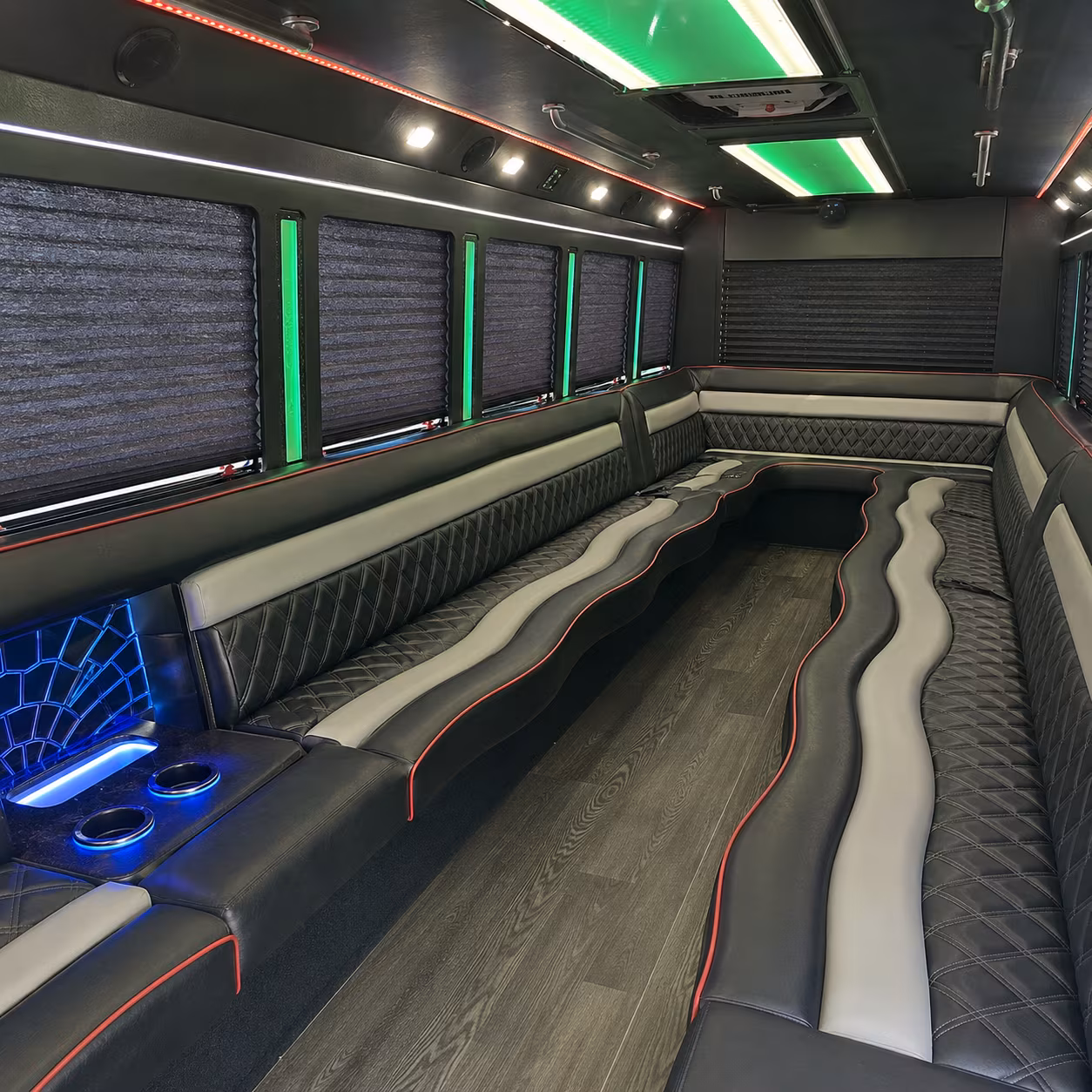 25 Passenger Party Bus Interior