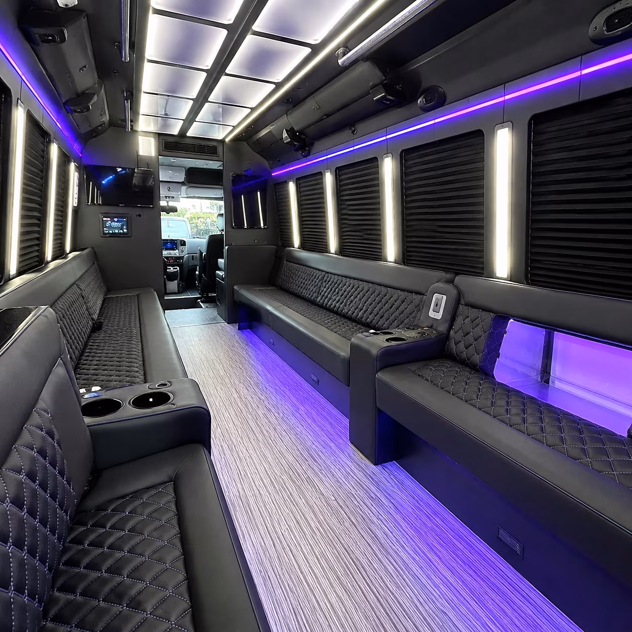 Glendale Concert & Music Festival Transportation party bus interior