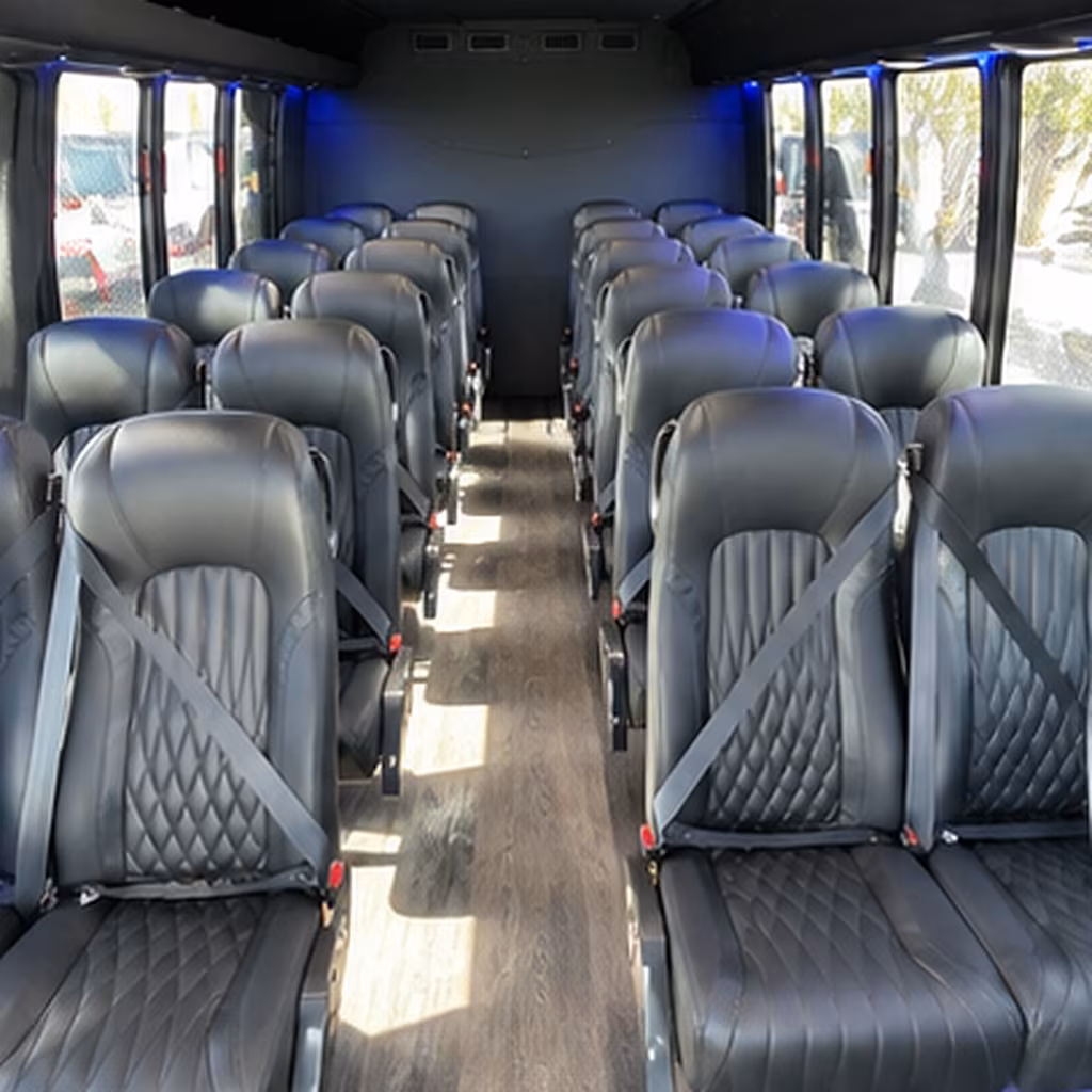 Glendale Corporate Transportation party bus interior