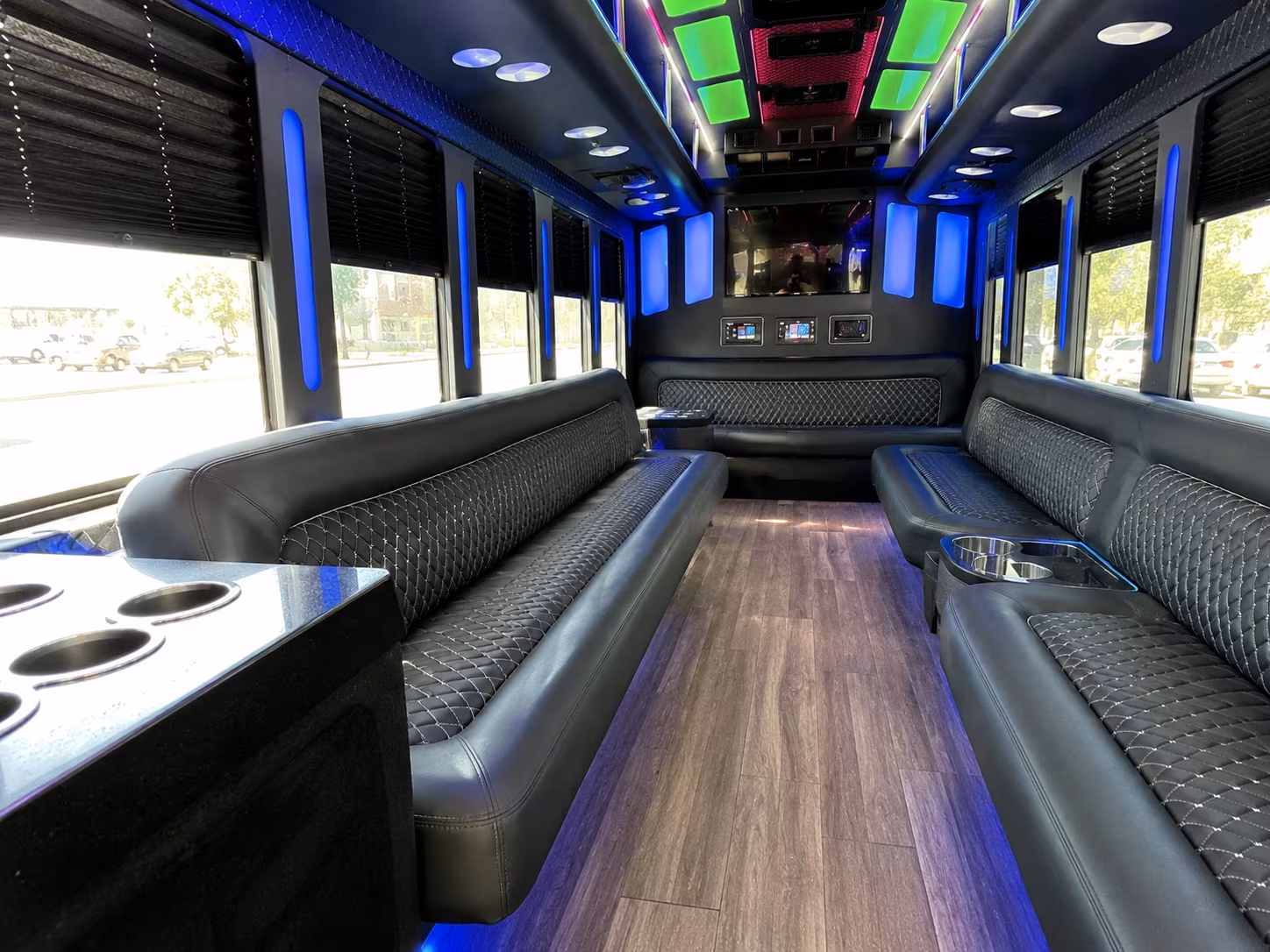 Glendale Private Event Transportation party bus exterior