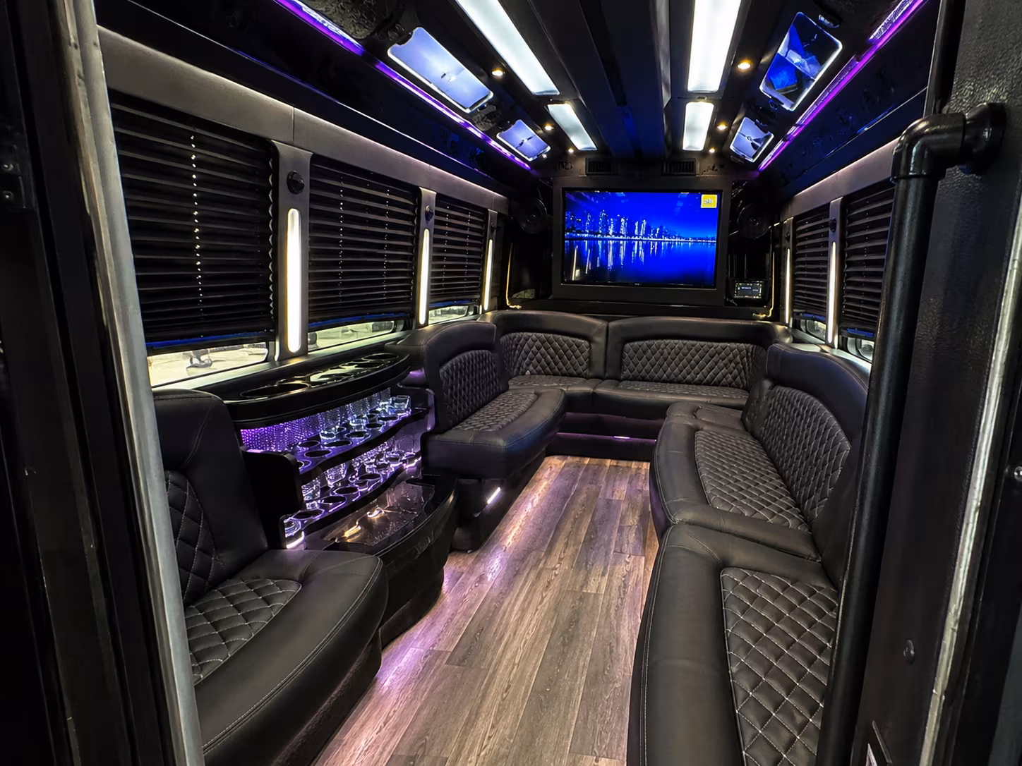 Glendale Private Event Transportation party bus exterior