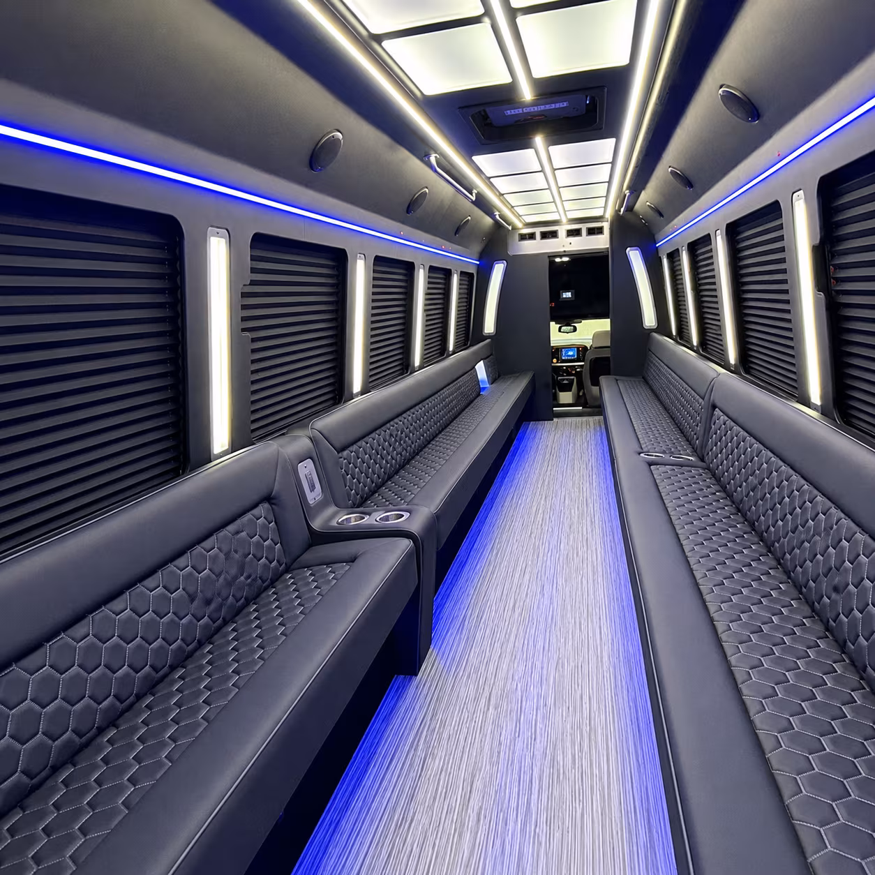 Glendale Prom & Homecoming Transportation party bus interior