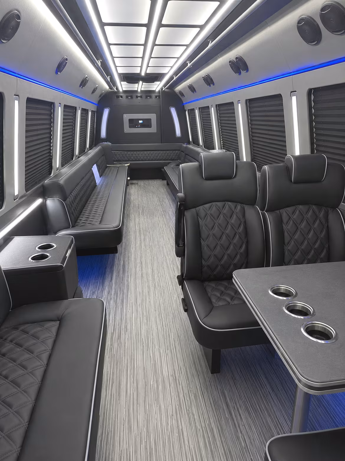 Glendale Prom & Homecoming Transportation party bus interior