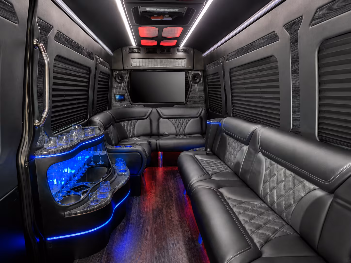 Glendale School Event Transportation party bus exterior