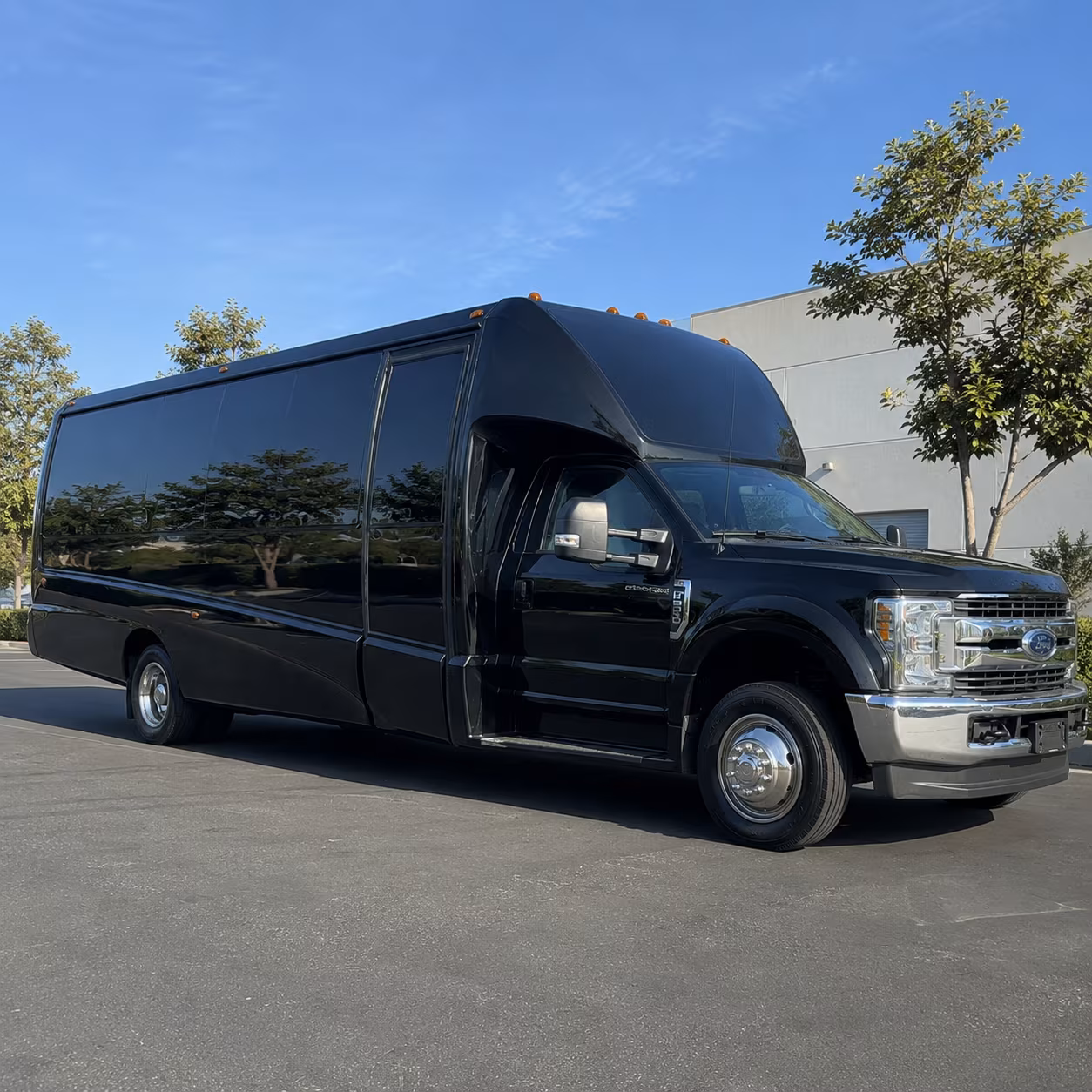 Glendale Wedding Transportation party bus exterior