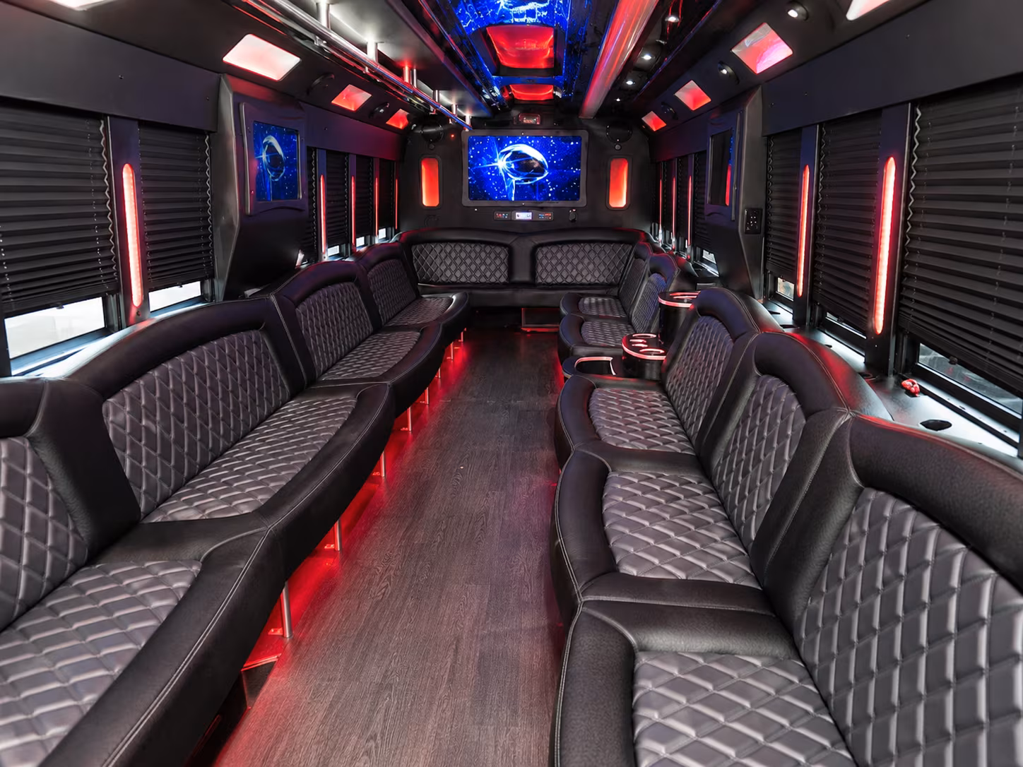 Glendale Wedding Transportation party bus exterior