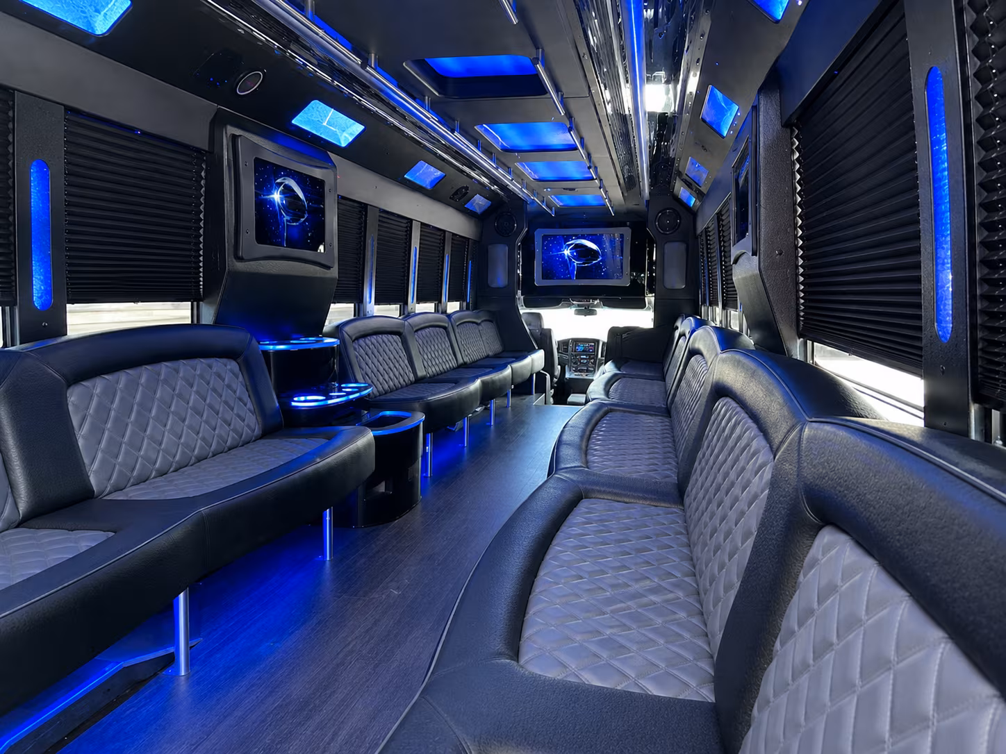 Glendale Wedding Transportation onboard seating