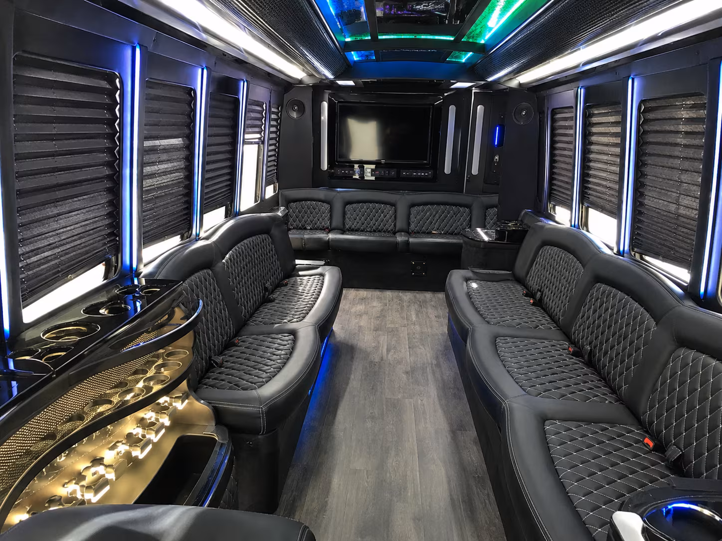 Glendale Wedding Transportation party bus exterior