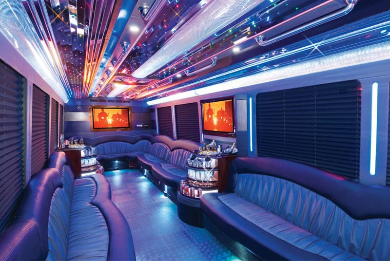 Avondale 20 Passenger Party Bus Interior