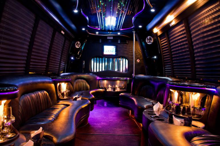 Glendale 22 Passenger Party Bus Interior