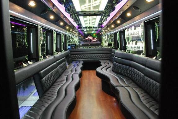 Glendale 25 Passenger Limo bus Interior