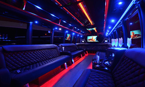 Tucson 30 Passenger Party Bus Black Interior