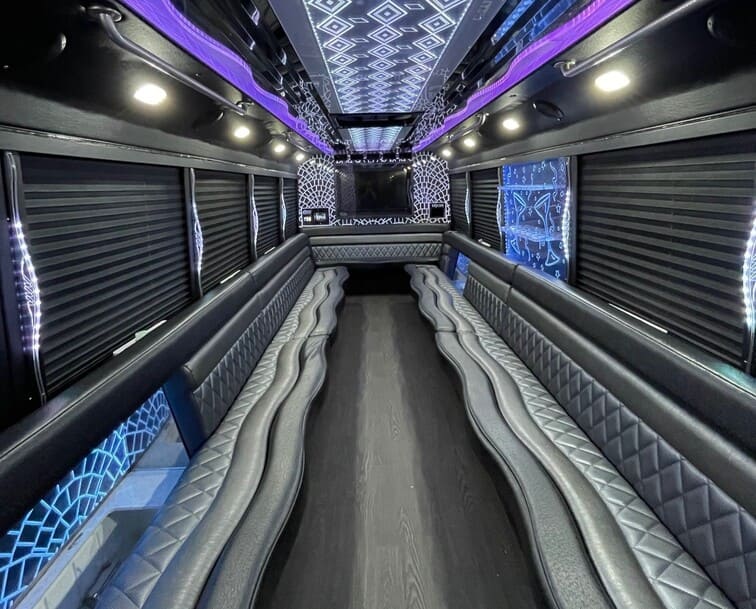 Surprise 30 Passenger Party Bus White Interior