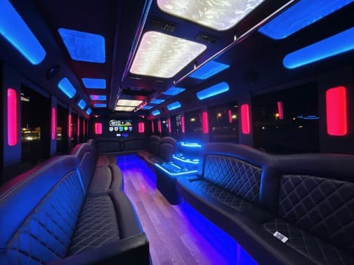 Peoria 35 Passenger Party Bus Interior